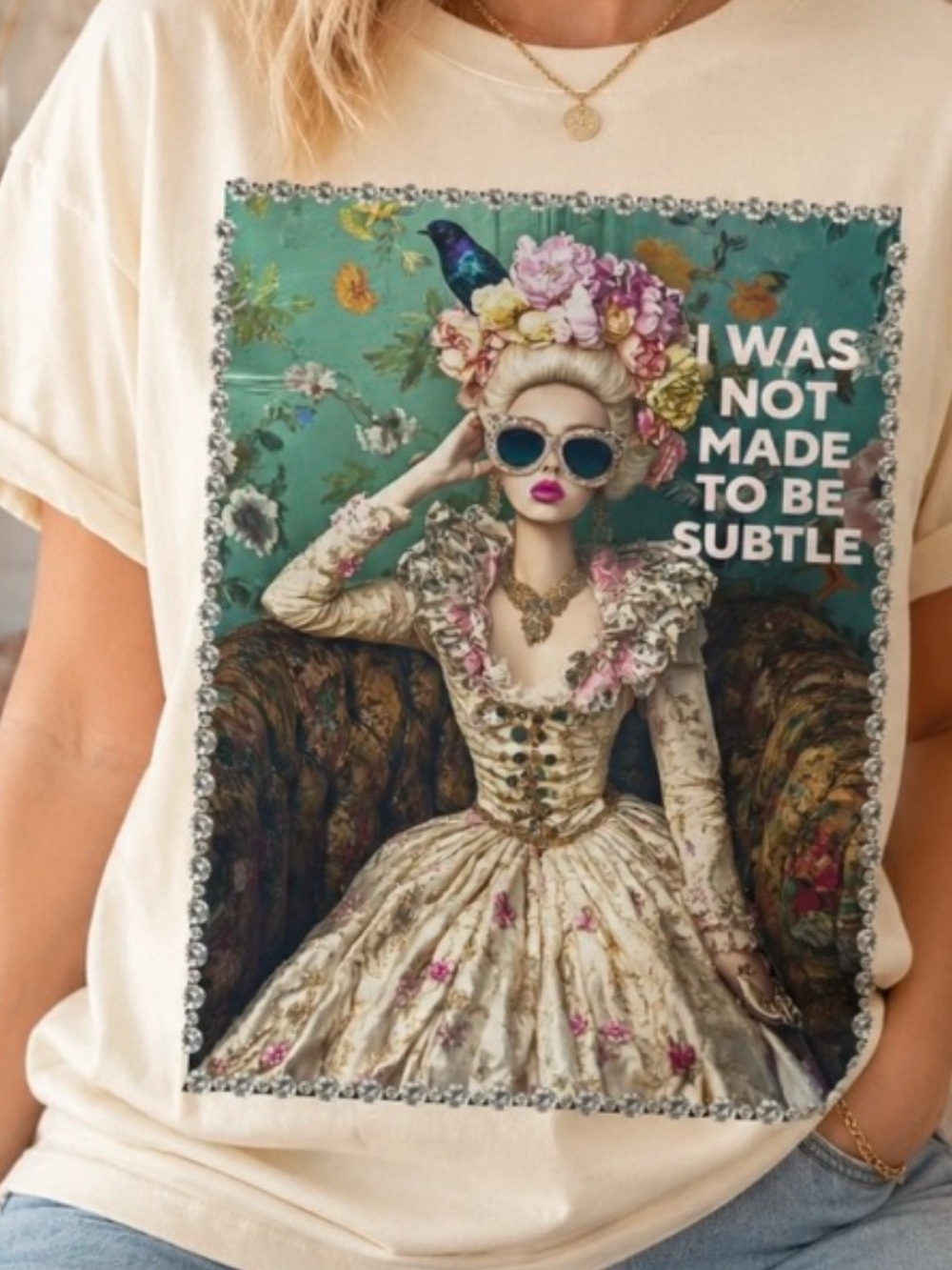 Keep It Gypsy Natural Graphic Tee - 'I Was Not Made To Be Subtle’ Sz S-M-L-XL